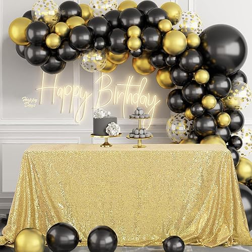 Miniatura 3 de OQSQ - Mantel de lentejuelas doradas de 50 x 80 pulgadas, mantel con purpurina para el día de Acción de Gracias, boda, fiesta de cumpleaños, baby