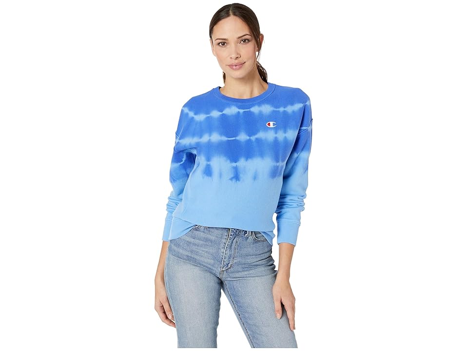

Champion LIFE Streak Dye Reverse Weave(r) Crew (Active) Women's Clothing, Blue