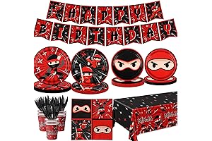 Ninja Birthday Party Decorations | Party Supplies Include Plates and Napkins