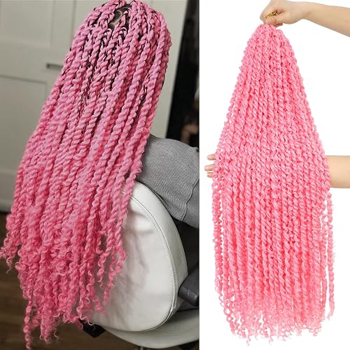 Passion Twist Hair 30inch Pink Pretwisted Passion Twist Crochet Hair