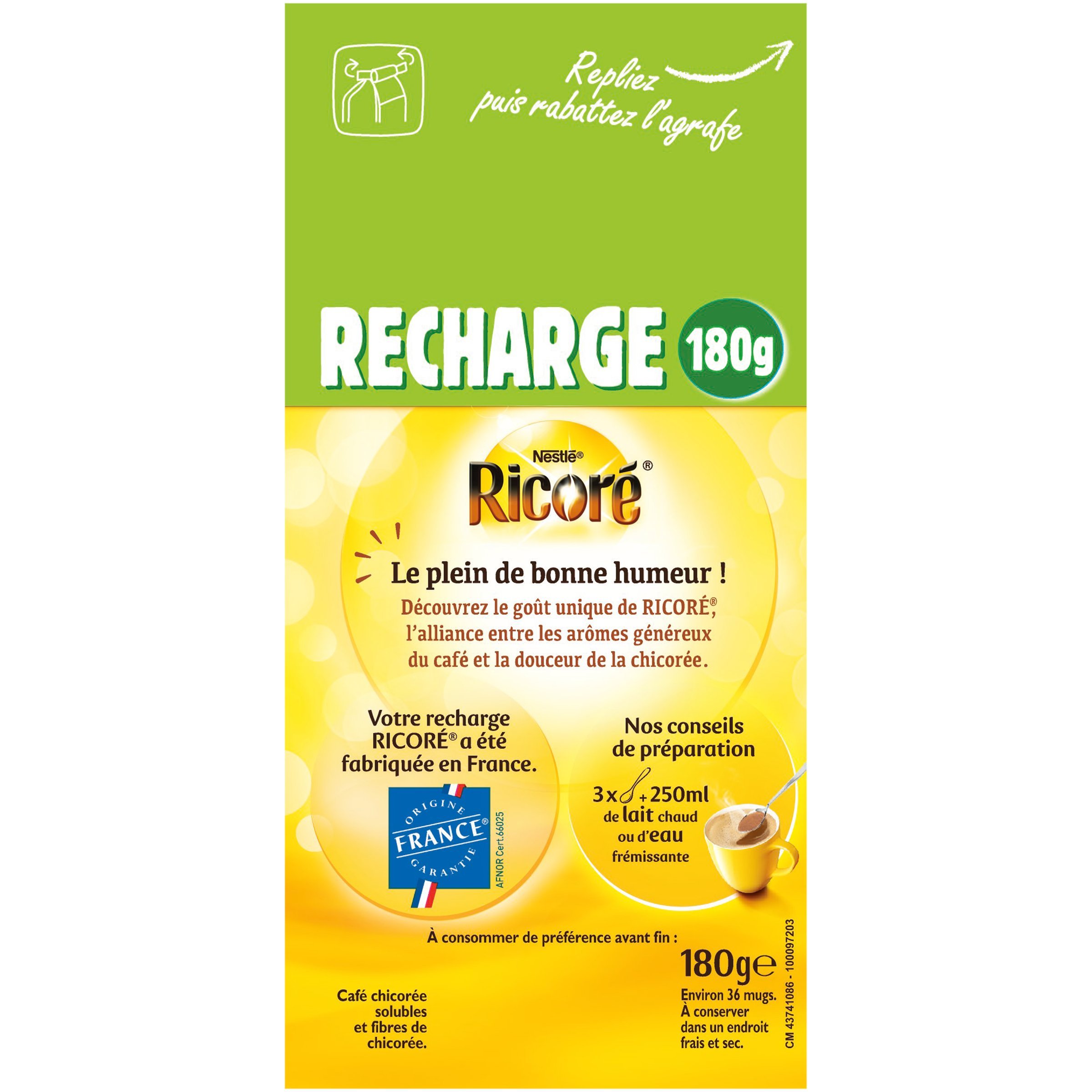 NESTLE Ricoré Original Recarga 540 g (3 x 180 g), 3 unidades