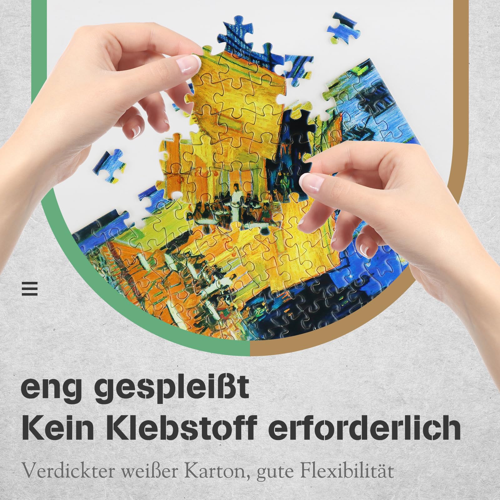 MISITU – Confezione 4 Mini Puzzle Da 150 Pezzi Per Adulti – Arte Pittura A Olio, Formato 15x10 Cm