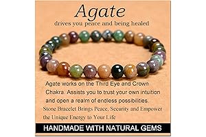 Stunning Yoga Bracelet with Agate Beads: Tranquility and Healing in Every Bead