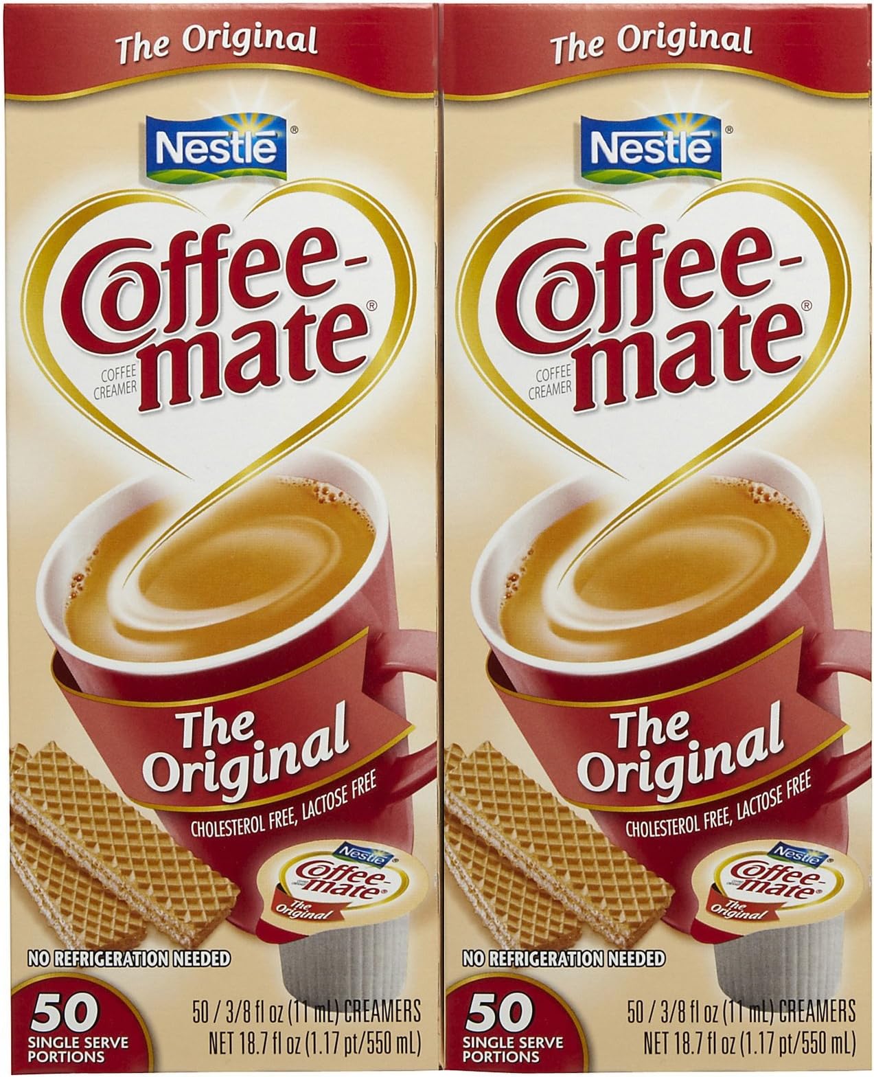 Coffee-mate Liquid Creamer Singles - Original - 50 ct - 2 pk