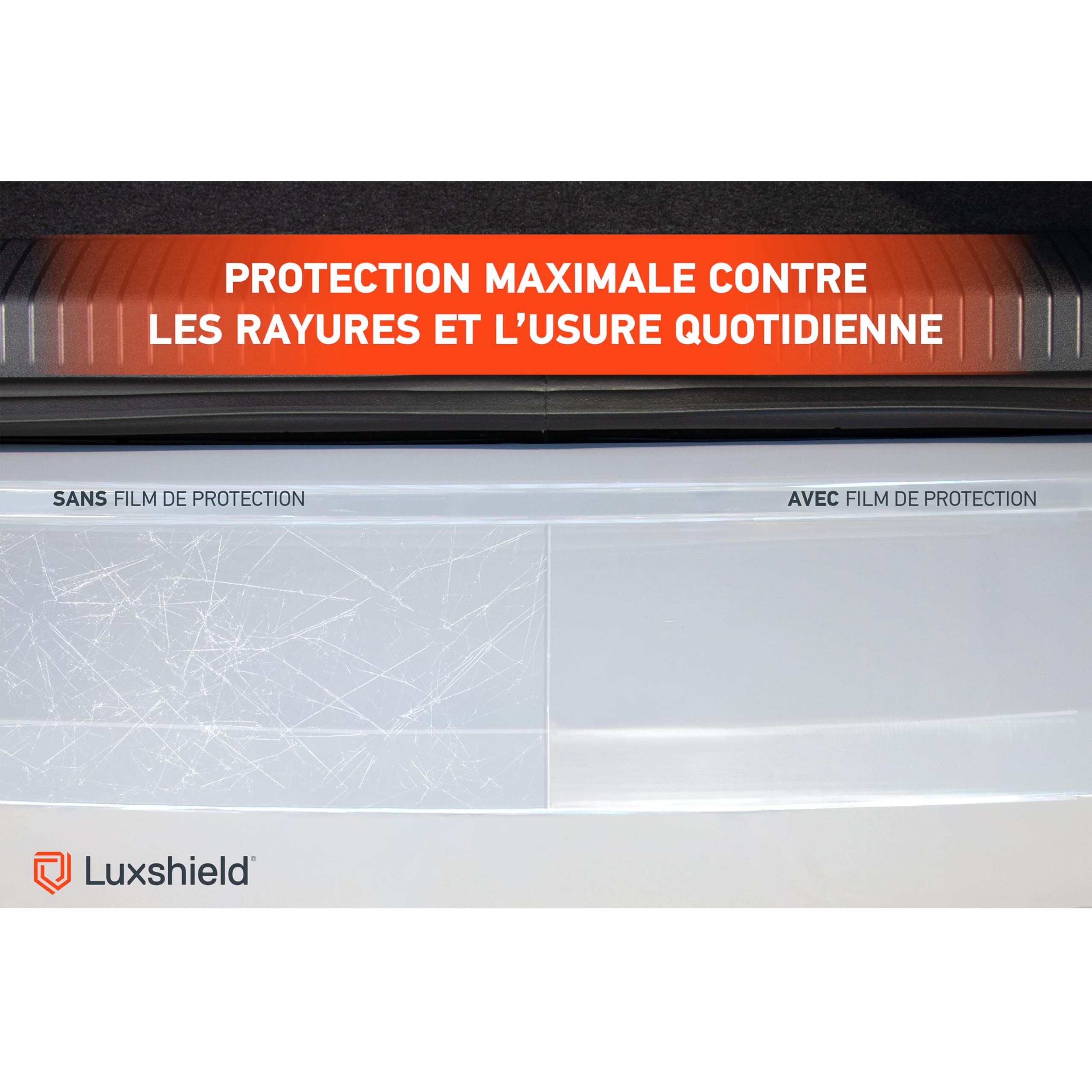 Luxshield Film Protection Seuil de Coffre Voiture pour Renault Clio 6 (VI) I 2026-2026 Pare Choc Arriere - Transparent