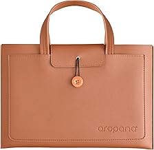 PU Leather Laptop Briefcase for work, Fine Vegan Leather Bag for MacBook Air/Pro 13, 14inch and Other Notebook, Compatible for MacBook Pro 14