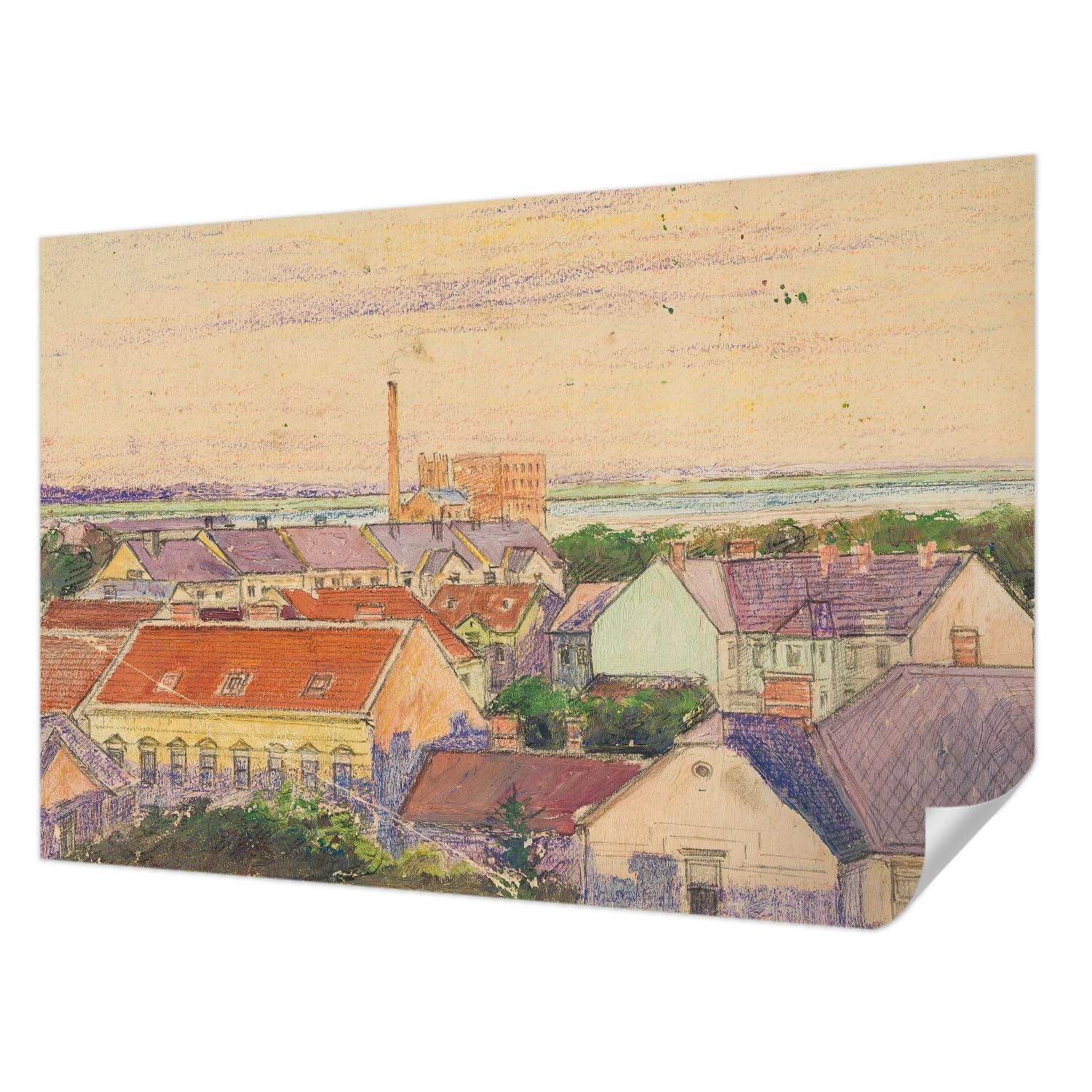 Papier peint autocollant salon moderne Tulup vue urbaine pour une ambiance chambre cocooning