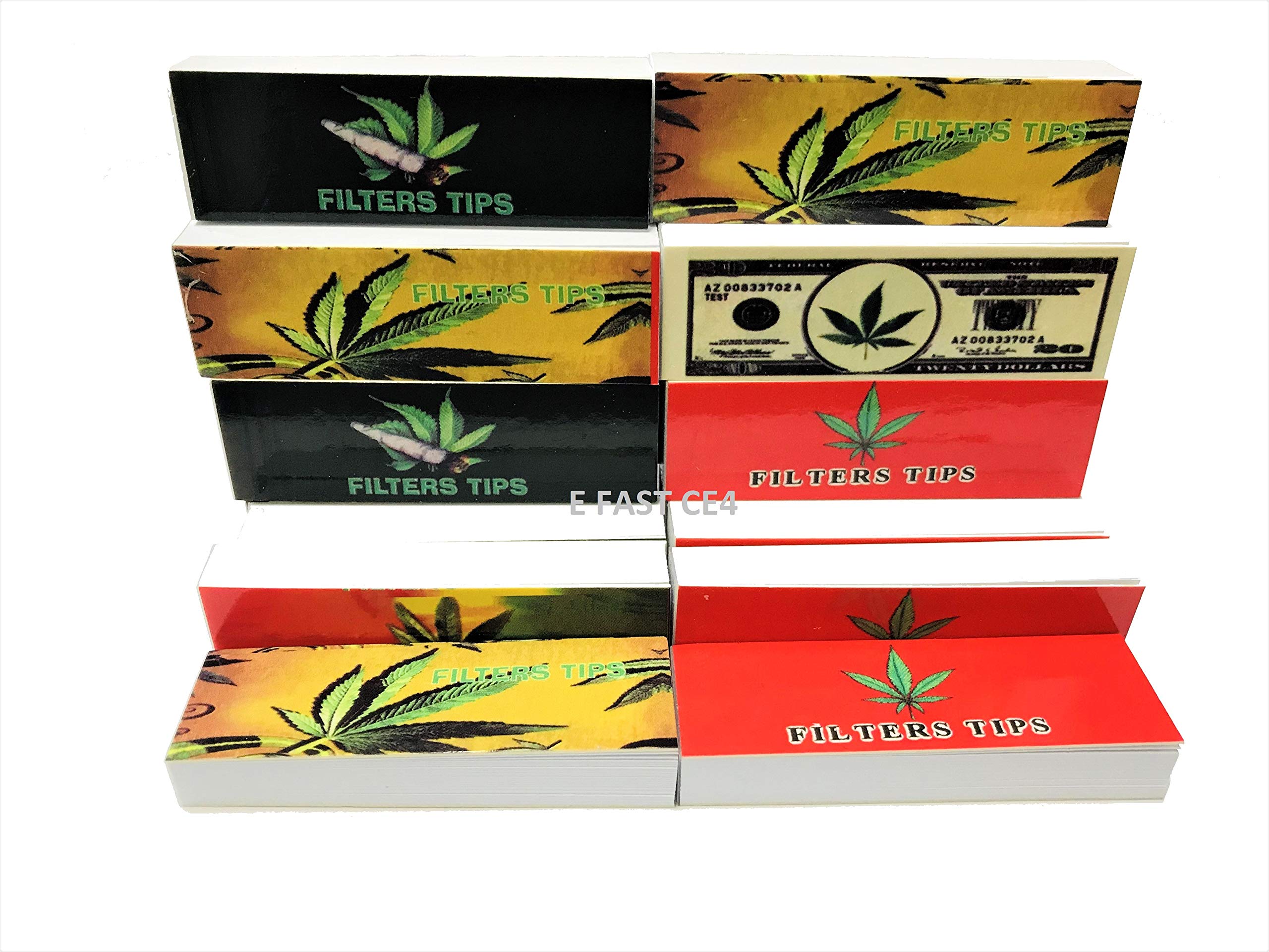 E FAST CE4 1000 Rolling Papers Filter Tips, 20 Roach Booklets of 50 Standard Size