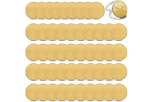 50 PCS Engravable Coin Blanks with Acrylic Box Laser Engraved DIY Kits