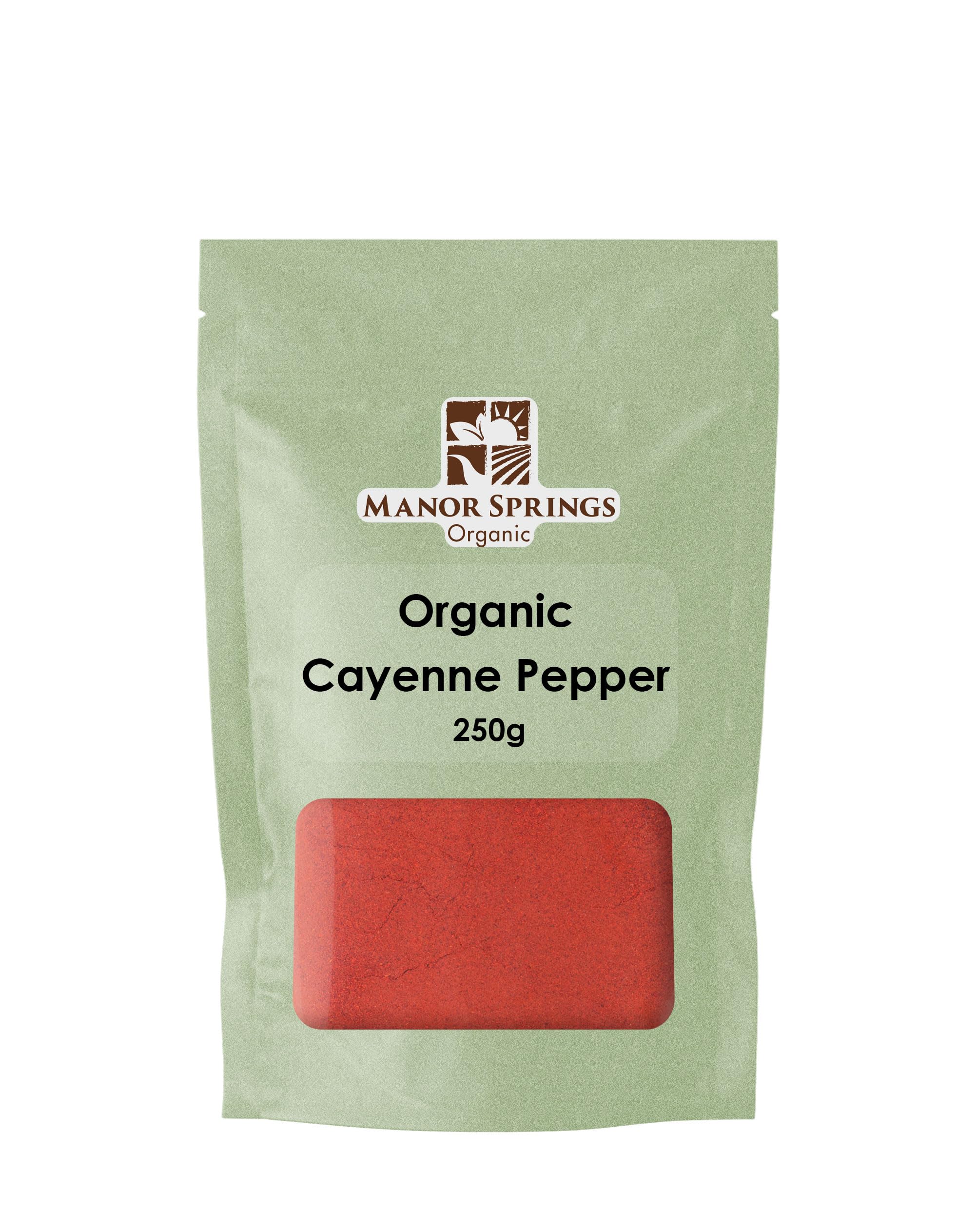 Organic Ground Cayenne Pepper 250g by Manor Springs Organic