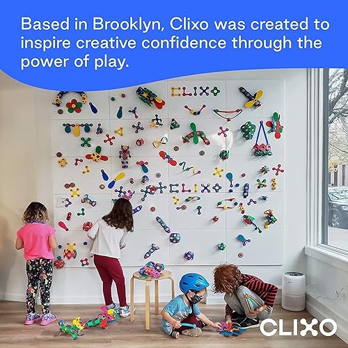 Miniatura 7 de Clixo Mars Rover Pack - Juguete magnético de construcción con ruedas que brillan en la oscuridad, 30 piezas magnéticas flexibles para exploración