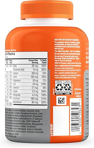 Miniatura 10 de One A Day Multivitamínico para mujeres de 50 años o más, multivitamínico para mujer 50 plus con vitaminas D, C, E, zinc y biotina, vitaminas diarias