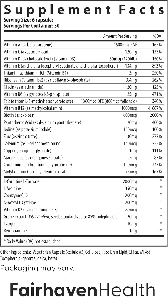 Fairhaven Health FH Pro for Men | Clinically Studied Premium Prenatal Fertility Supplements for Men | Male Fertility Supplements | Count and Motility Support Pre-Conception for Him | 180 Capsules