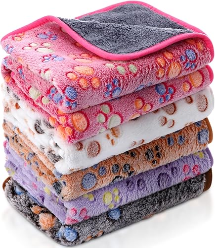 Moukeren 5 mantas impermeables de conejillo de indias para invierno, manta de forro polar de animales pequeños, suave y cálida, funda para