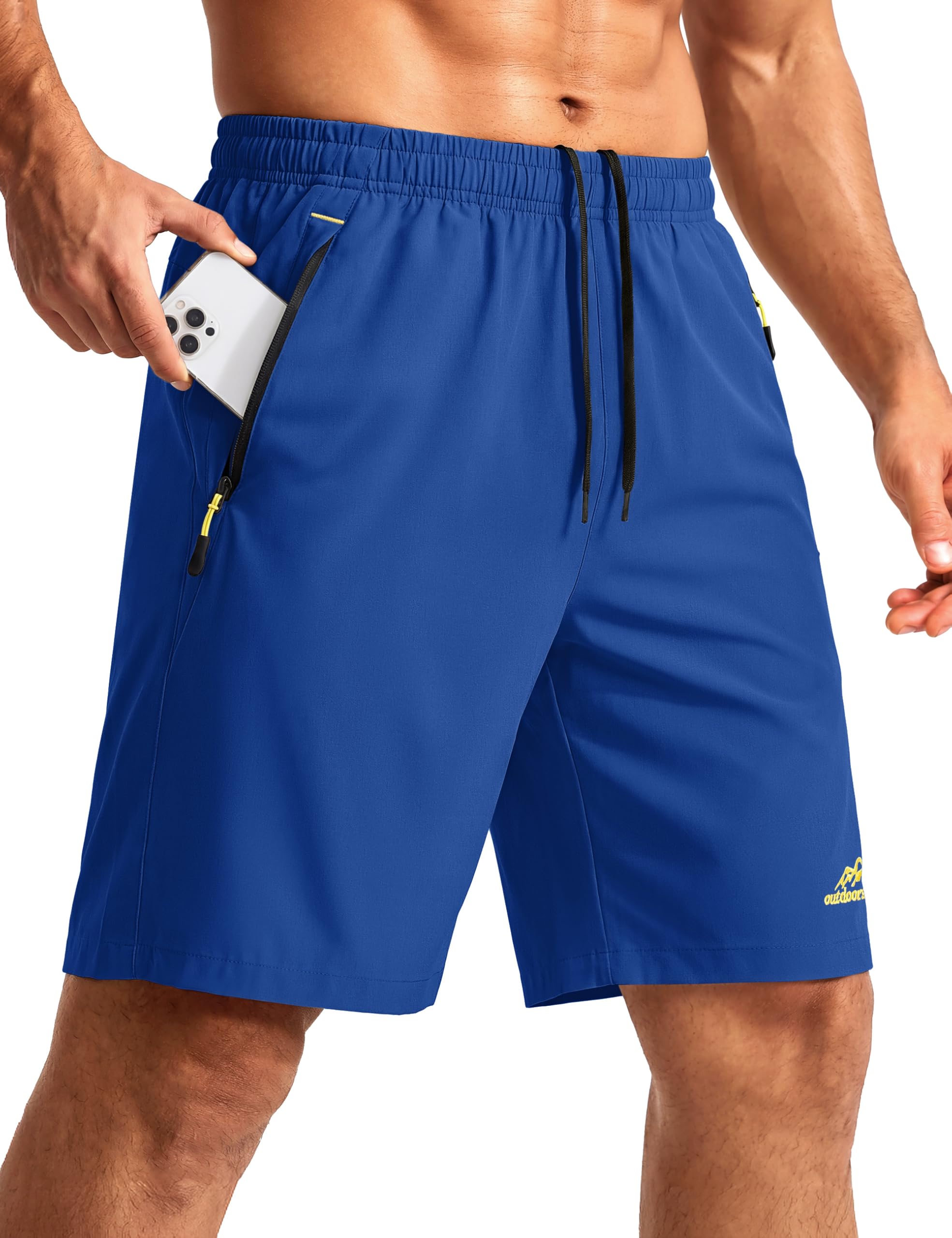 TACVASEN Men's Quick-Drying Training Shorts, Running Shorts, Breathable Sports Shorts with Zip Pockets — view 19