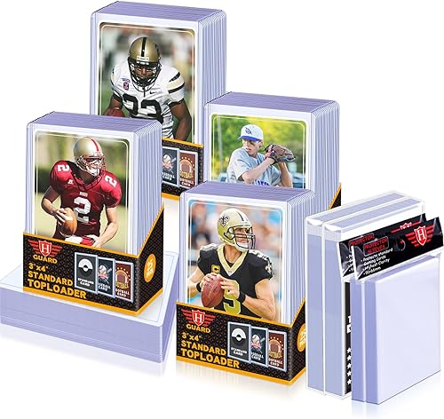TopLoaders - 200 fundas para tarjetas y 400 fundas transparentes y suaves para tarjetas intercambiables, fundas protectoras para tarjetas Stardard,