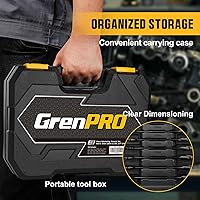 Vista 6 de Ratcheting Wrenches Set, Combination Wrench Sets With Organizer Box, 23PC SAE & Metric And Standard, 1/4" to 3/4" & 6-18mm, Open End Wrench Set