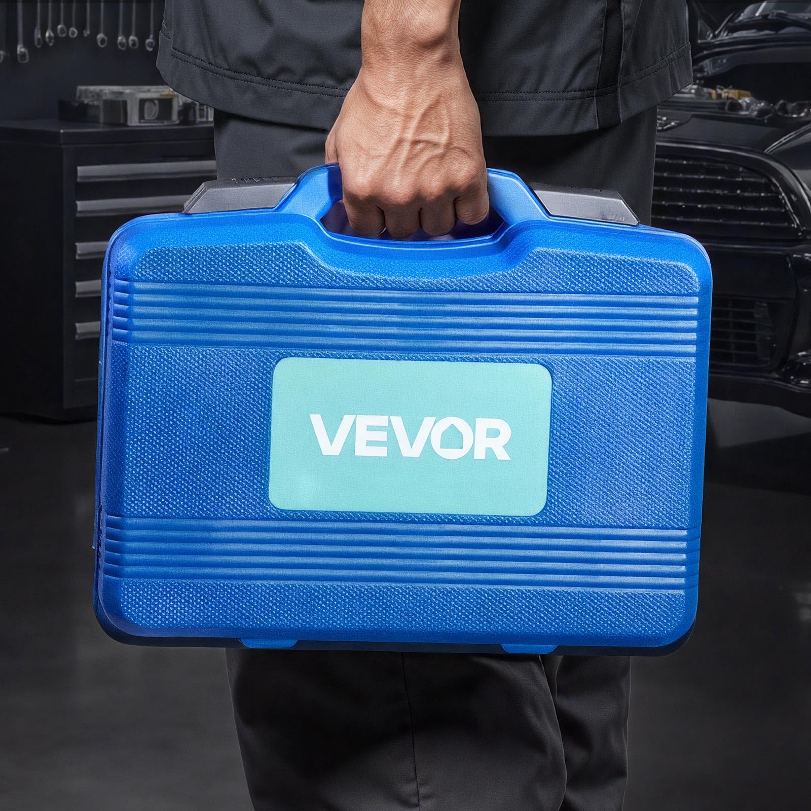 VEVOR Kit Pressa per Cuscinetti, 52+14 Pezzi, Set di Driver per Piste e Guarnizioni con 49 Boccole, Separatori e Ganasce, con Custodia, Strumenti di Installazione e Rimozione con Custodia