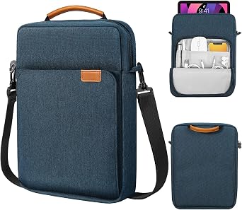 9-11 Inch Tablet Sleeve Bag Handle Carrying Case with Shoulder Strap Fits New 11-inch iPad Pro M4/iPad Air M2, iPad 10th 10.9, iPad 9/8/7th 10.2, iPad Air 5/4th 10.9, Tab S8/S9 11
