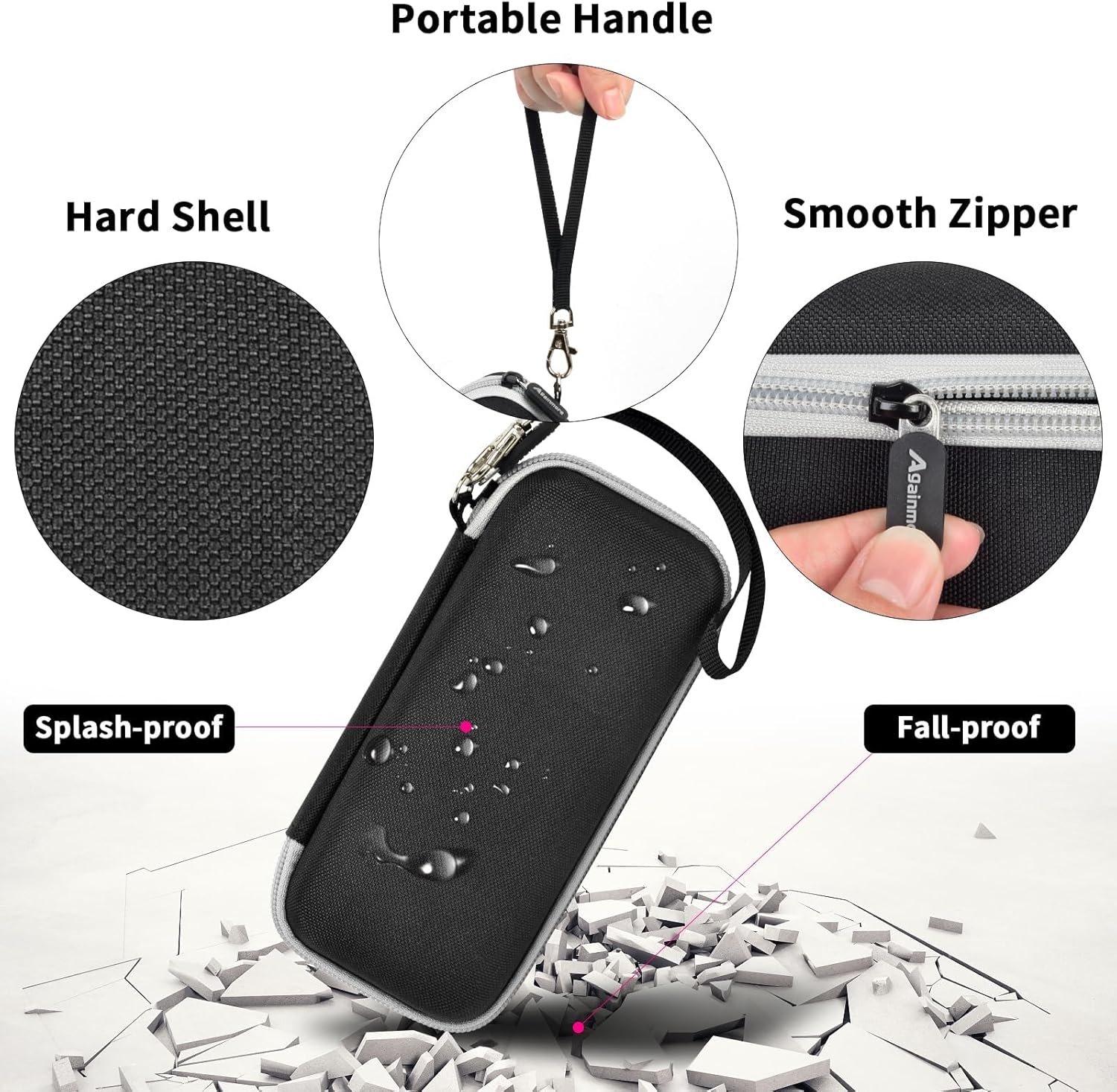 Hard Carrying Case for Sonos Roam/Roam 2 / Roam SL, Protect Shockproof Wireless Smart Speakers Carrying Storage Holder with Hand Strap for Outdoor, Camping & Air Travel- (Box Only) - Image 4