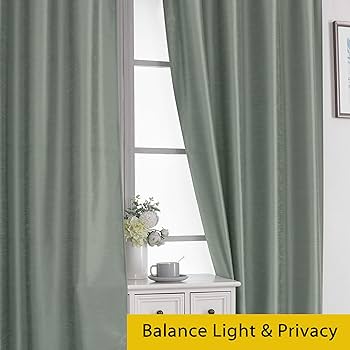 Amazon.com: Chyhomenyc Uptown Faux Silk Sage Green Curtains
