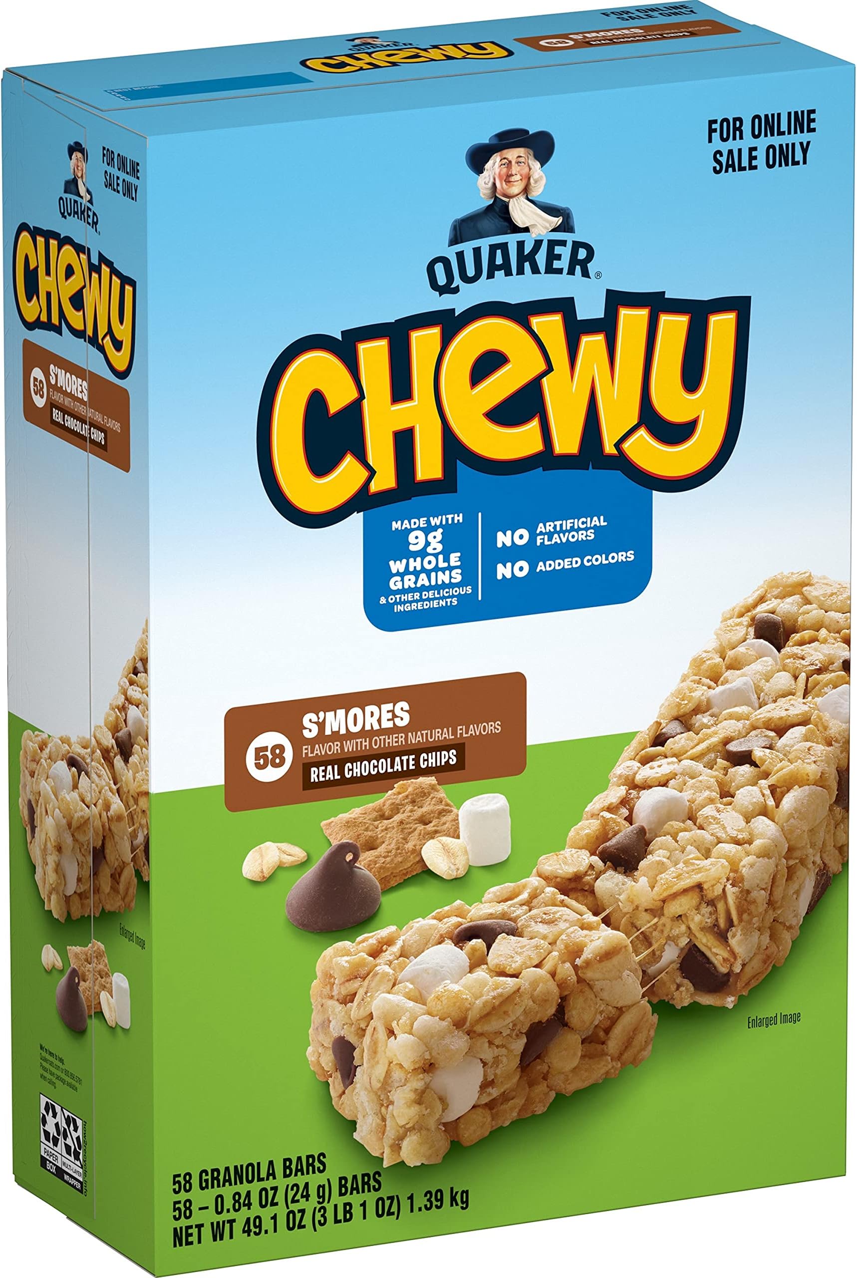 Quaker Chewy Granola Bars, S'mores, 58 Count