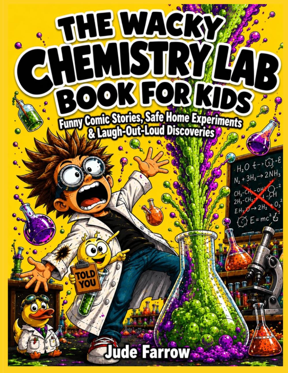 THE WACKY CHEMISTRY LAB BOOK FOR KIDS: Funny Comic Stories, Safe Home Experiments, Amazing Science Facts, and Laugh-Out-Loud Discoveries for Curious Children Ages 6-12