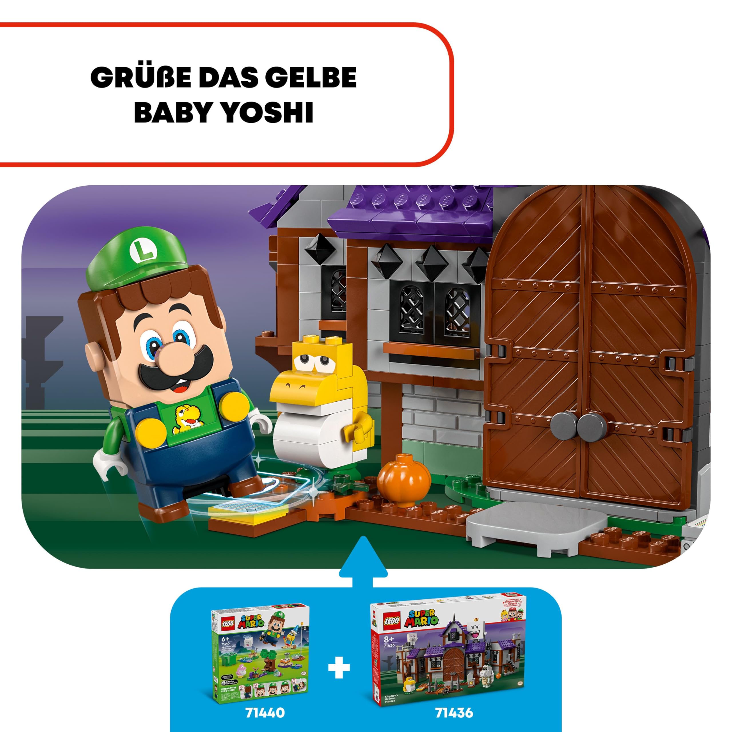 LEGO Super Mario König Buu Huus Spukhaus, Spielzeuggeisterhaus für Kinder, Nintendo Set zum Sammeln, mit Baby Yoshi, Geschenk für Jungen, Mädchen und Gamer ab 8 Jahren 71436