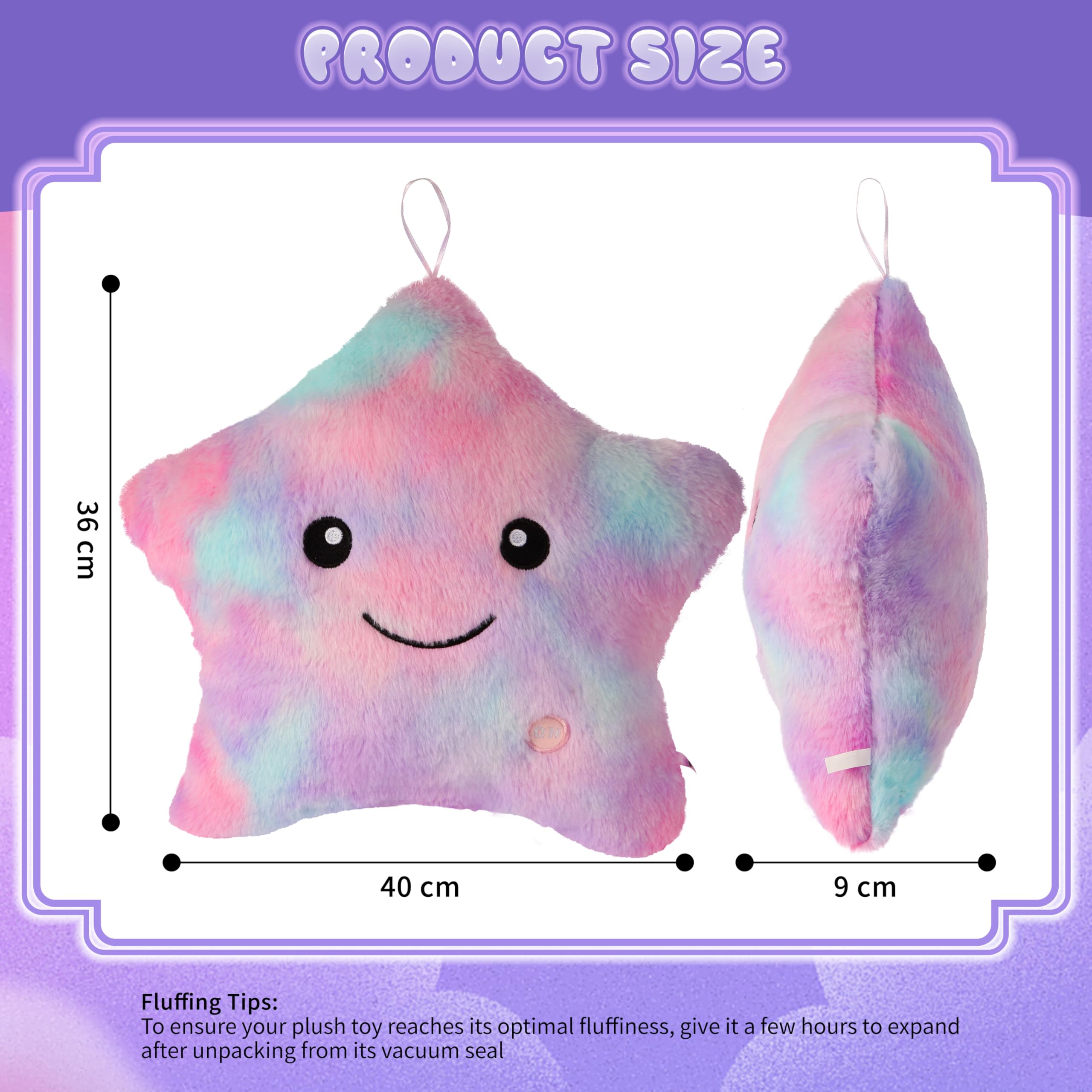 CEMIRK Sensory Toy for Autism, Light Up Star Teddy Color Changing Sensory Lights for Toddlers & Kids - Cute Night Light & Sleep Aid - Great Gift for Boys & Girls (Ages 3-10) - Image 2