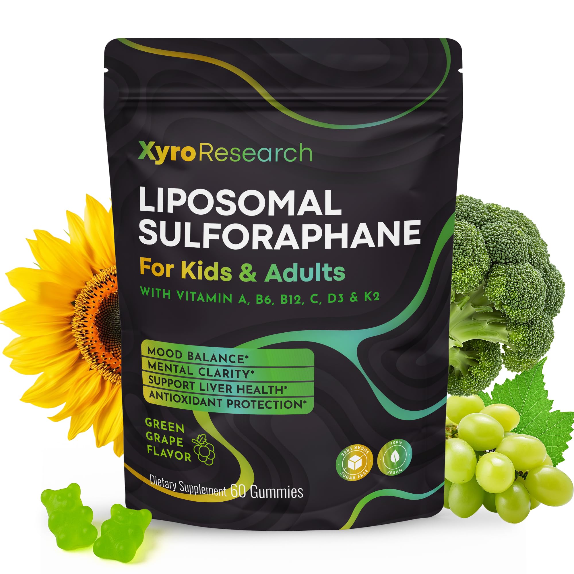 Amazon.com: Xyro Research Liposomal Sulforaphane Gummies - 150mg
