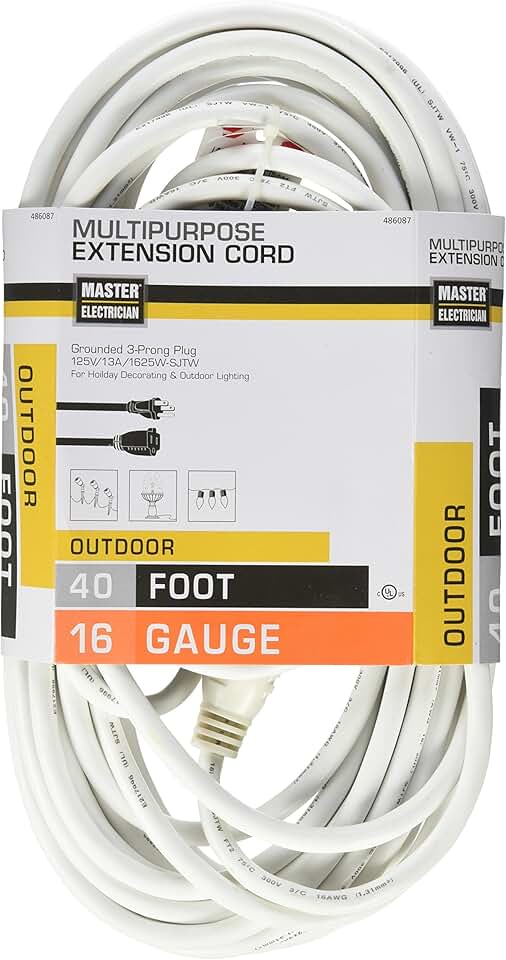 outdoor flat extension cord
