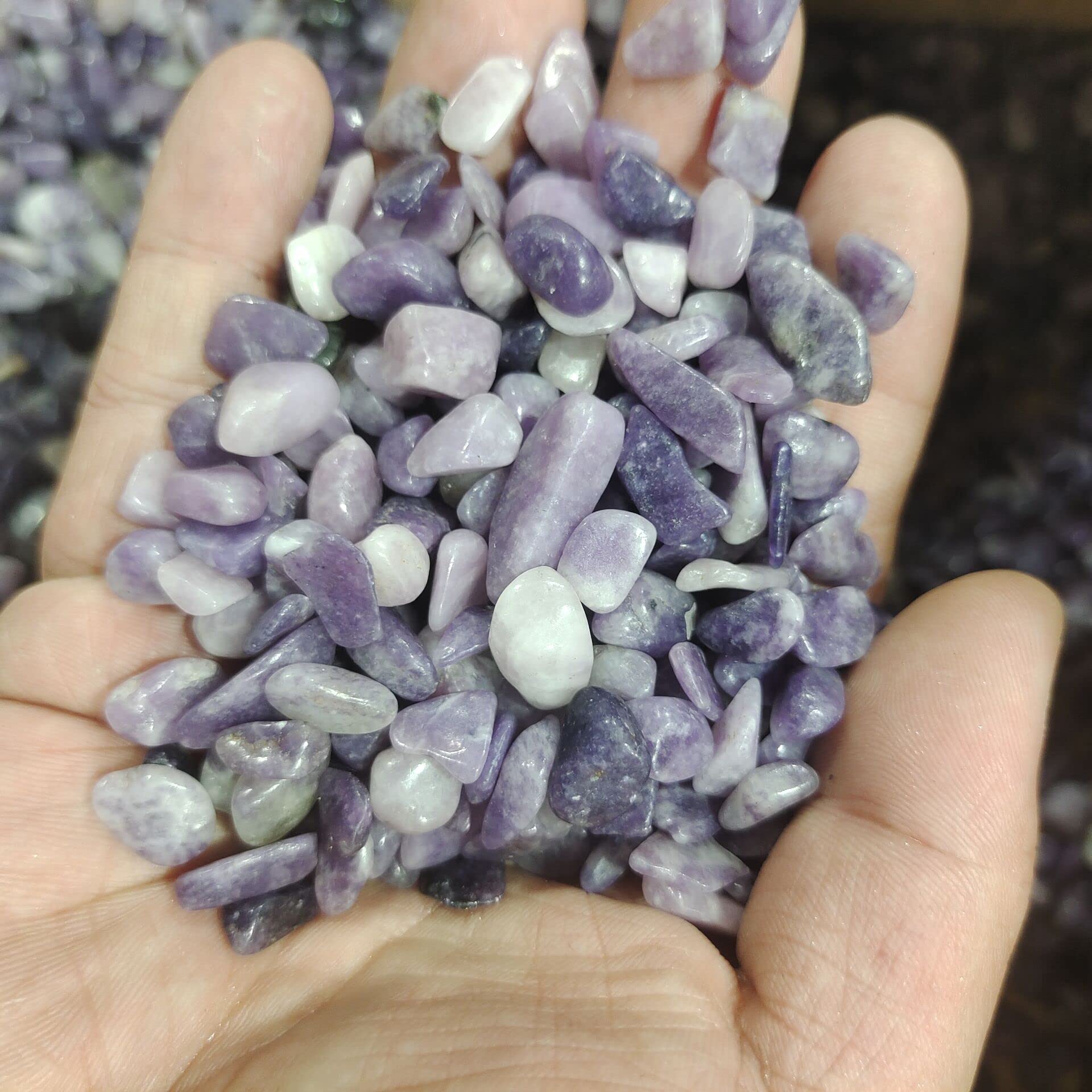 Guijarros Piedras Grava para peceras Decoraciones, Decoración del hogar Duobao Crystal Reiki Mica Stone Acuario Jardín Decoración Regalos Varios tamaños(300g)