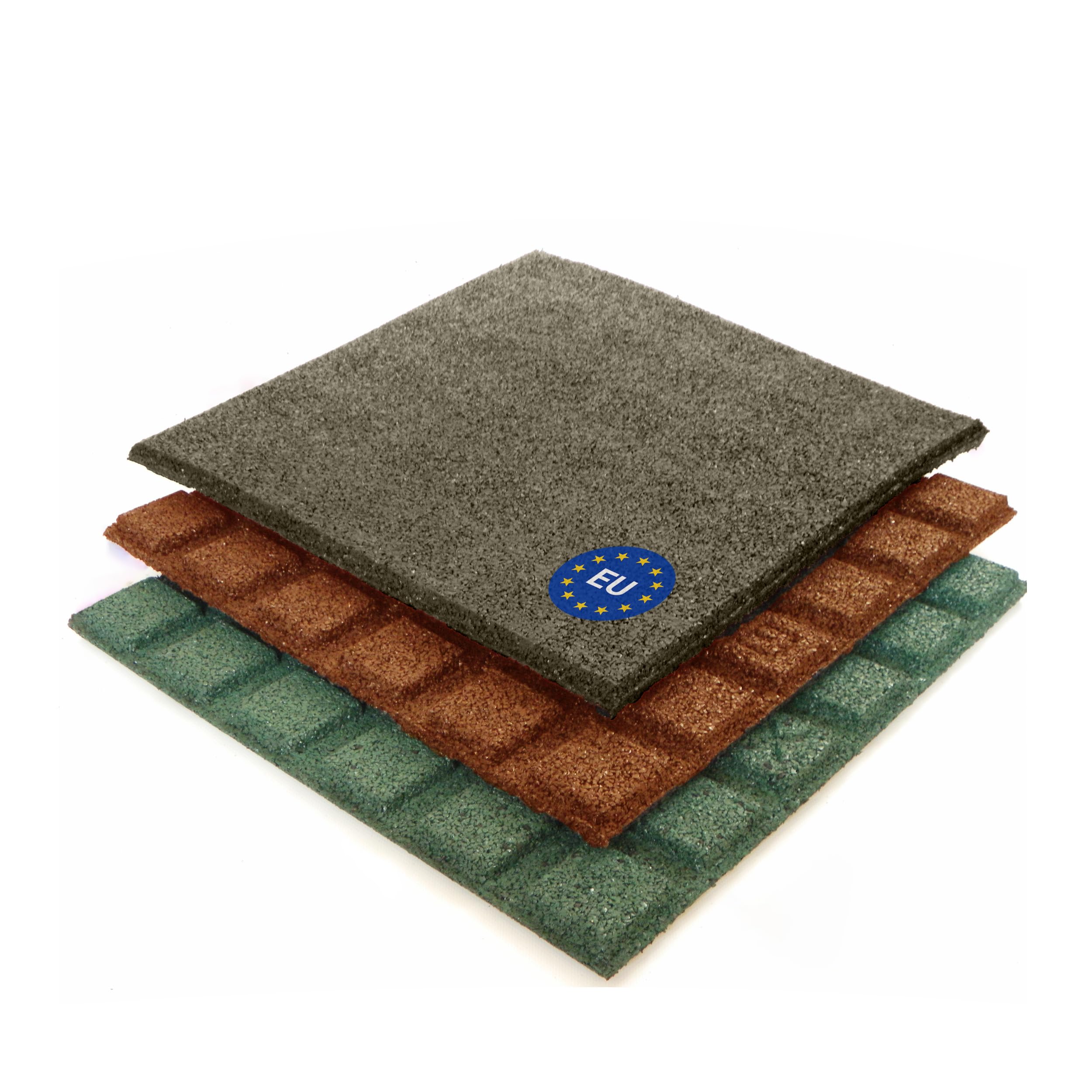 Gartenpirat Dalle amortissante 50x50 cm épaisseur 25 mm Noir – Tapis en Caoutchouc antidérapant pour Jardin, Aire de Jeux, balançoire – Usage intérieur et extérieur