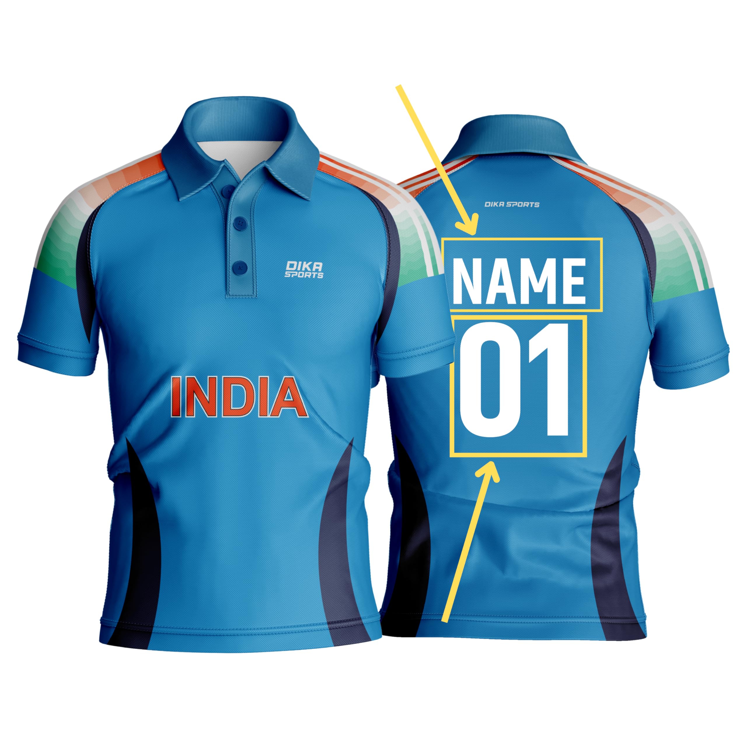 Dika Sports New ODI Jersey 2025 for Men and Boys India Team Cricket Tshirt | 2 Years to 5XL Size-picture-26