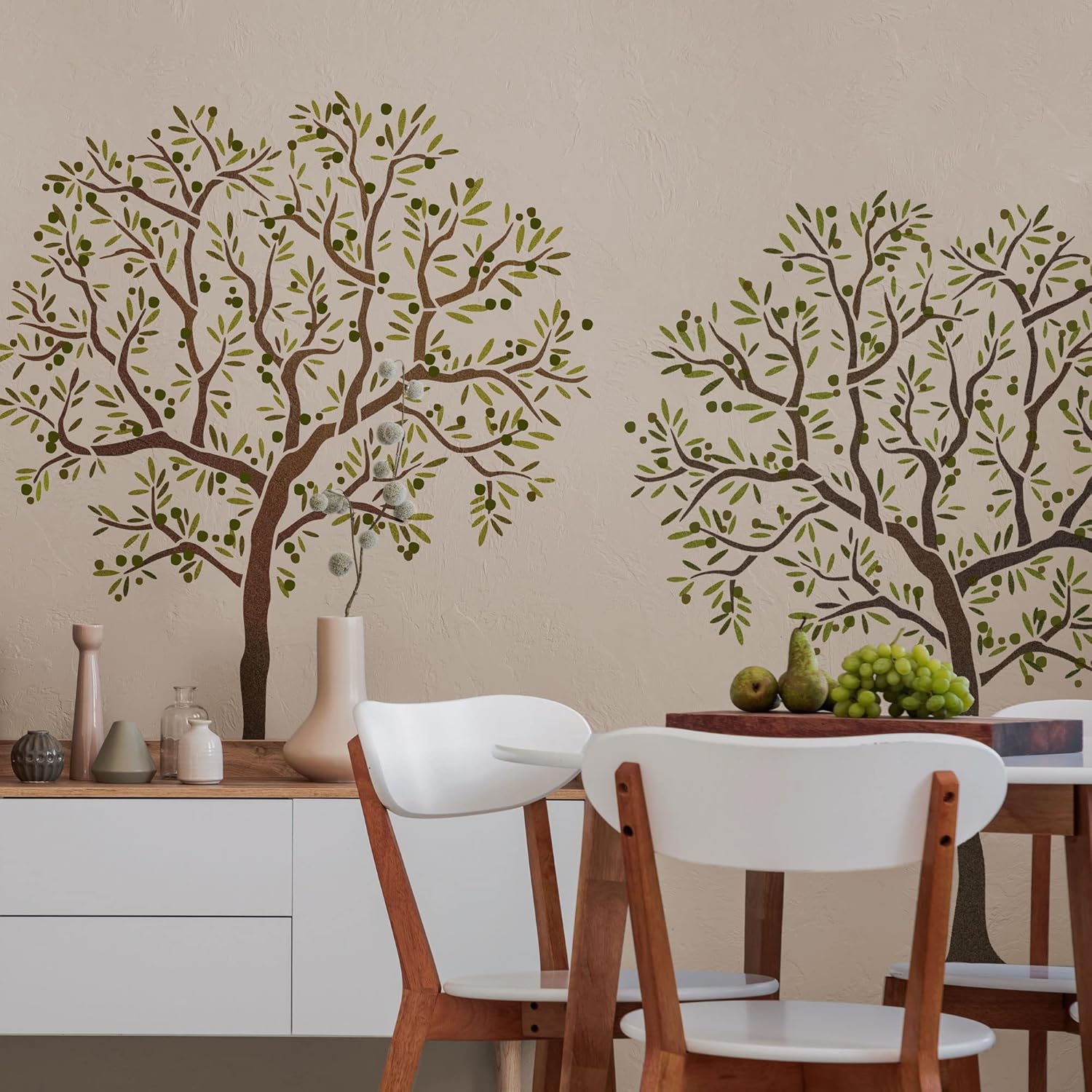 Reusable Plastic Wall Stencil // 37,4" x48,4 // Olive Tree // Art Craft Mylar Template