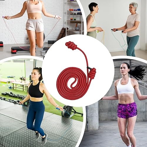 Miniatura 4 de Cuerda de saltar para fitness  Cuerda de salto de velocidad ajustable para pérdida de peso cardiovascular, cuerda de saltar portátil  Entrenador de