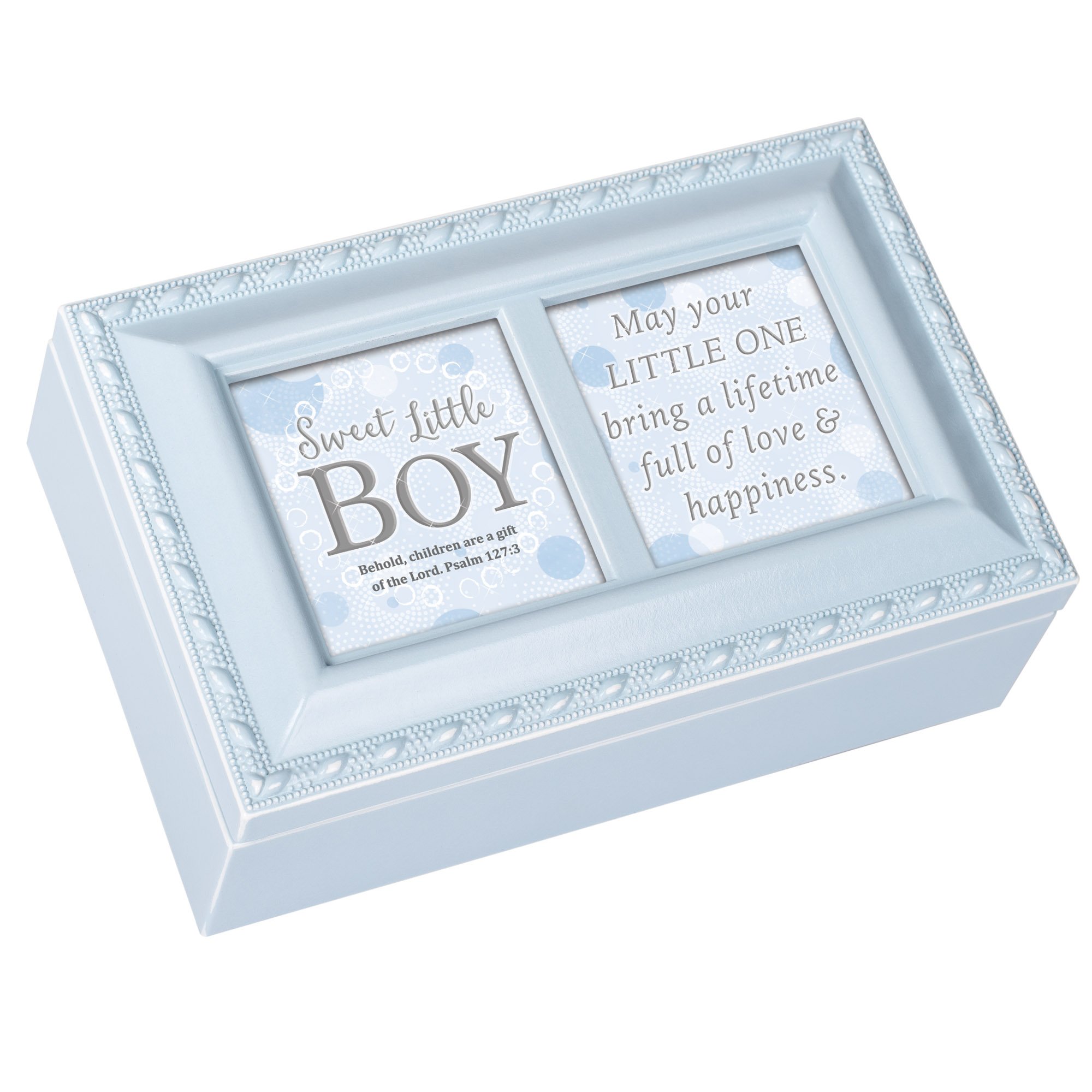Caja de música azul Cottage Garden decoración para mesas de noche infantiles