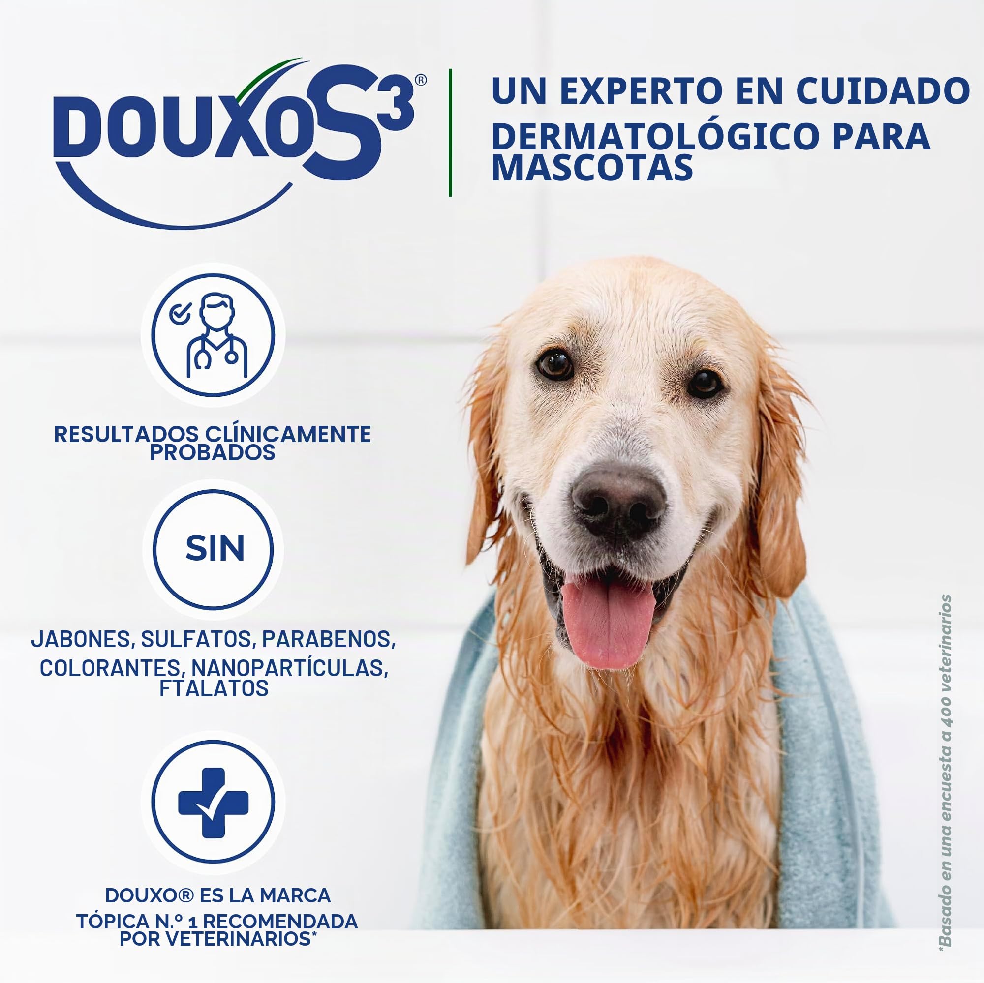 Douxo S3 SEB Mousse, Contiene 0.5% de ofitrio, Control de olores y seborregulador, para Piel Grasa a escamosa, seborrea, para Perros y Gatos, 5 onzas líquidas