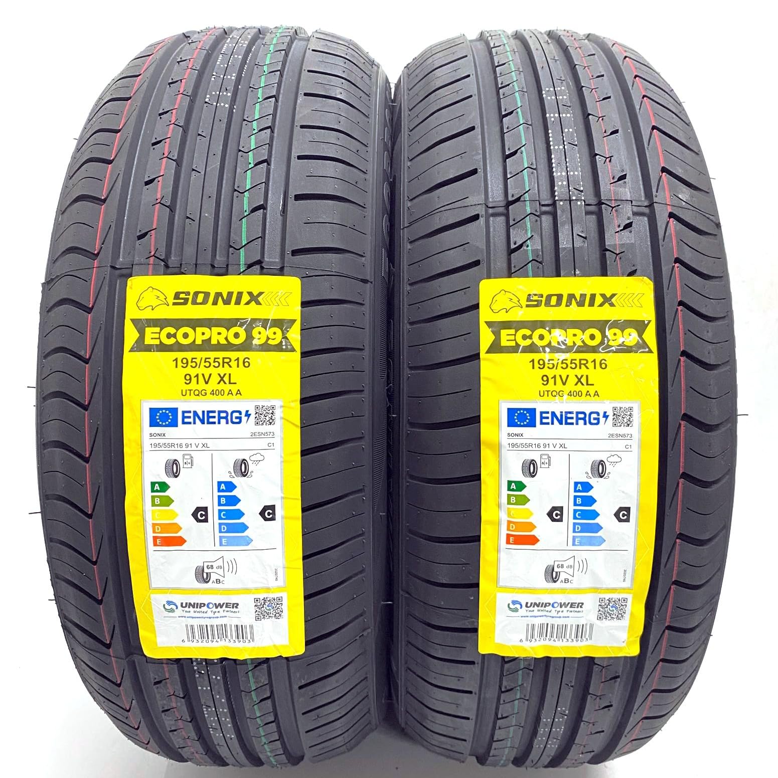 2 X 195 55 16 ECOPRO 99 91V XL EXTRA LOAD TYRES 195/55R16 M+S AMAZING C C RATED LABEL 1955516 TYRES