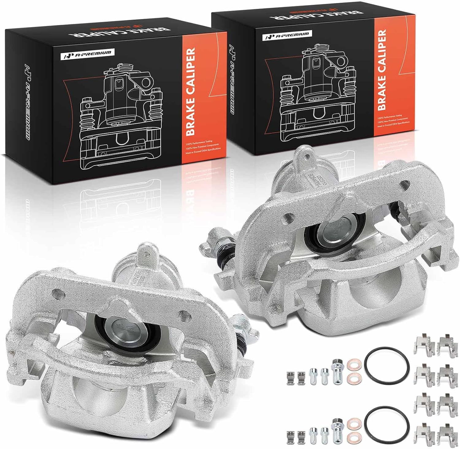 A-Premium Disc Brake Caliper Assembly with Bracket Compatible with Toyota Vehicles - RAV4 2019-2024, Prius 2023-2024, Venza 2021-2024, Corolla Cross 2022-2024, Prius Prime 2023-2024 - Rear Side