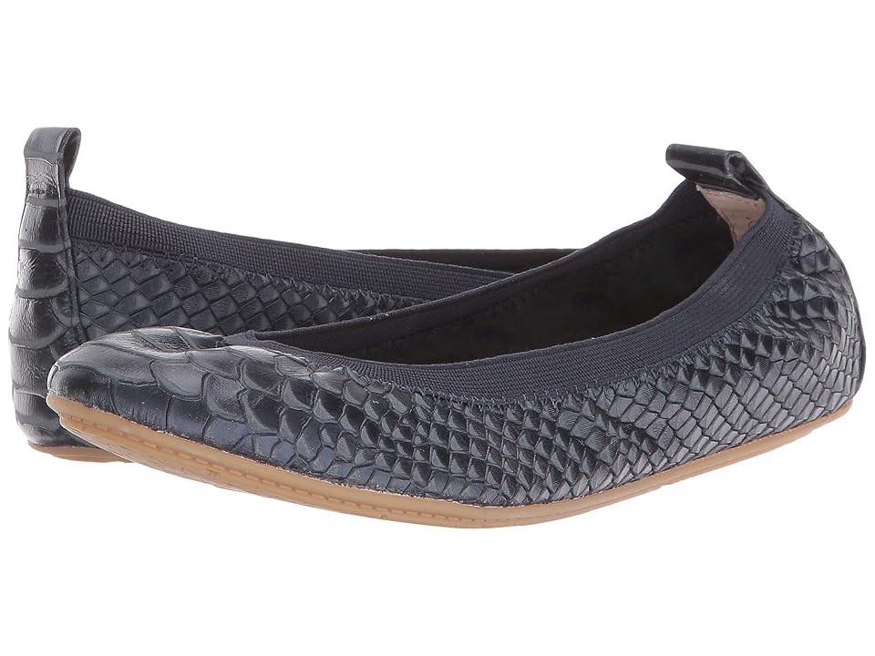 

Yosi Samra Kids Sammie Frosted Python Embossed Leather Flat (Toddler/Little Kid/Big Kid) (Sapphire) Girls Shoes, Blue