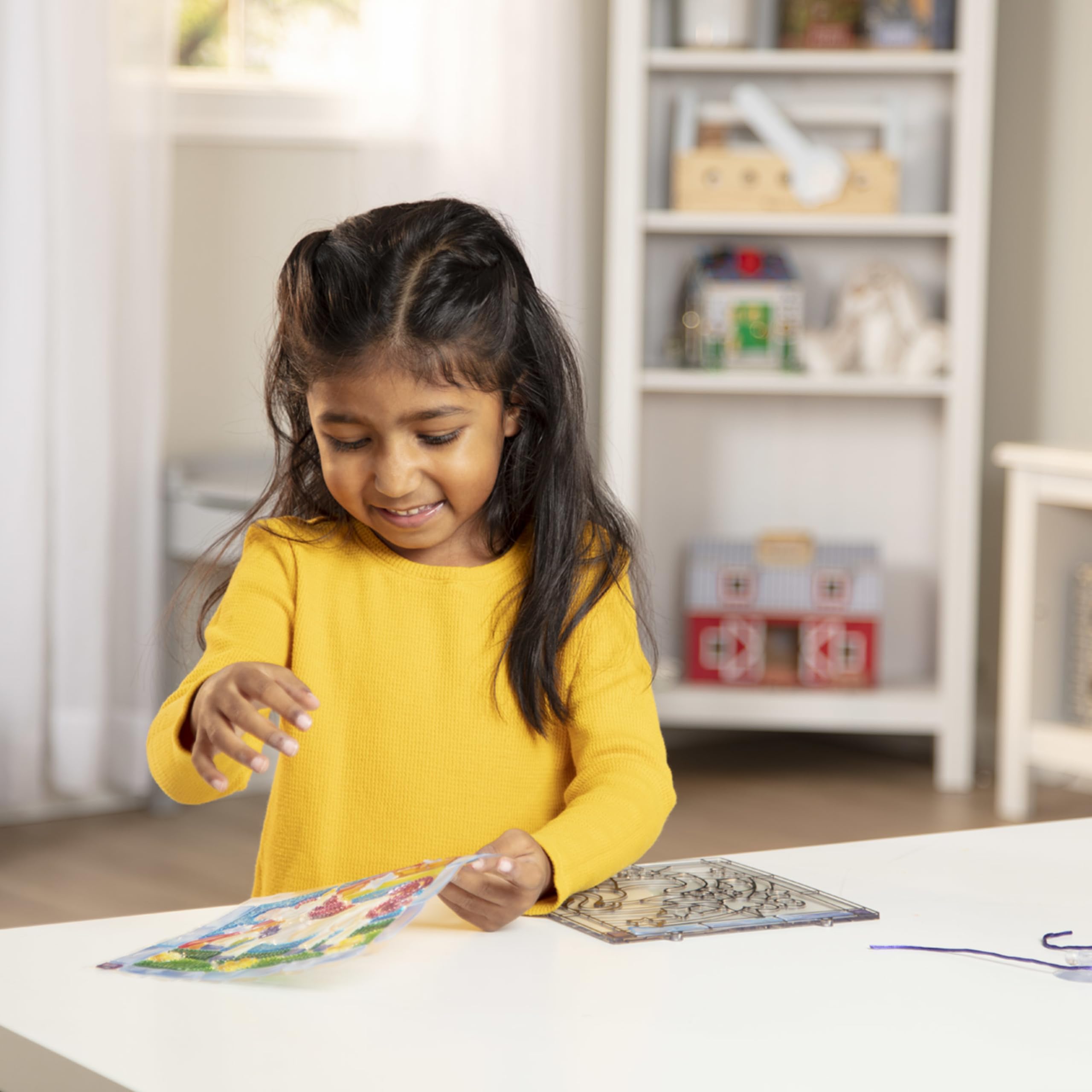 Melissa & Doug Stained Glass Made Easy Craft Kit - Unicorn - Kids Sticker Stained Glass Craft Kit; Unicorn Crafts For Kids Ages 5+ - Image 7