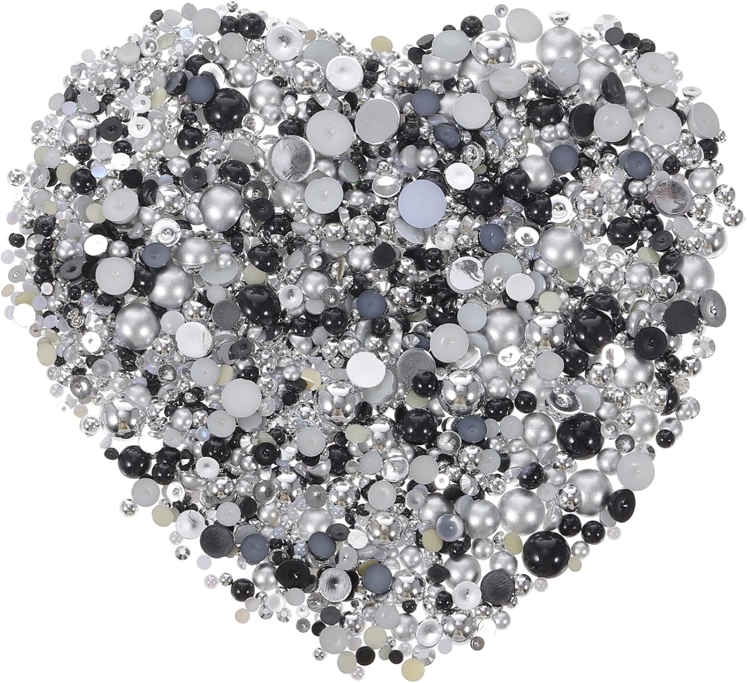 NOLITOY 3pcs Multi Flatback Half Resin Rhinestones for Nail Case Decor Wear-Resistant Nail Charms for Home and Salon Use for Gifting and Creative Projects