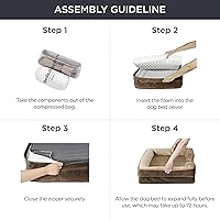 Vista 96 de Bedsure - Cama ortopédica extragrande para perros, sofá cama lavable para perros extragrandes, espuma de soporte con funda extraíble y lavable, negro