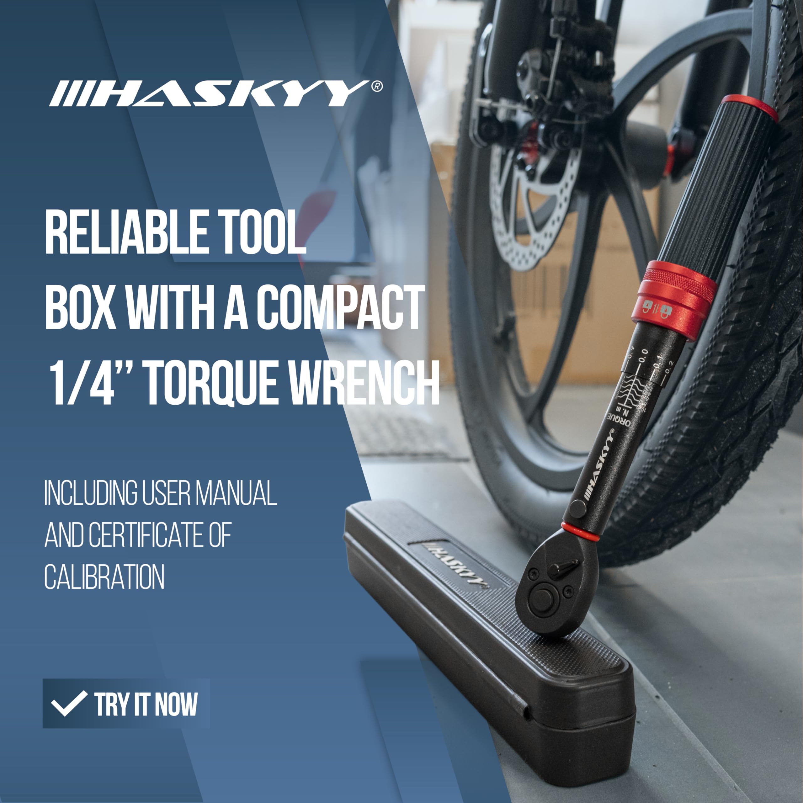 HASKYY Clé dynamométrique 6 mm 1-10 Nm pour vélo, moteur industriel, micro couple, cliquet réglable