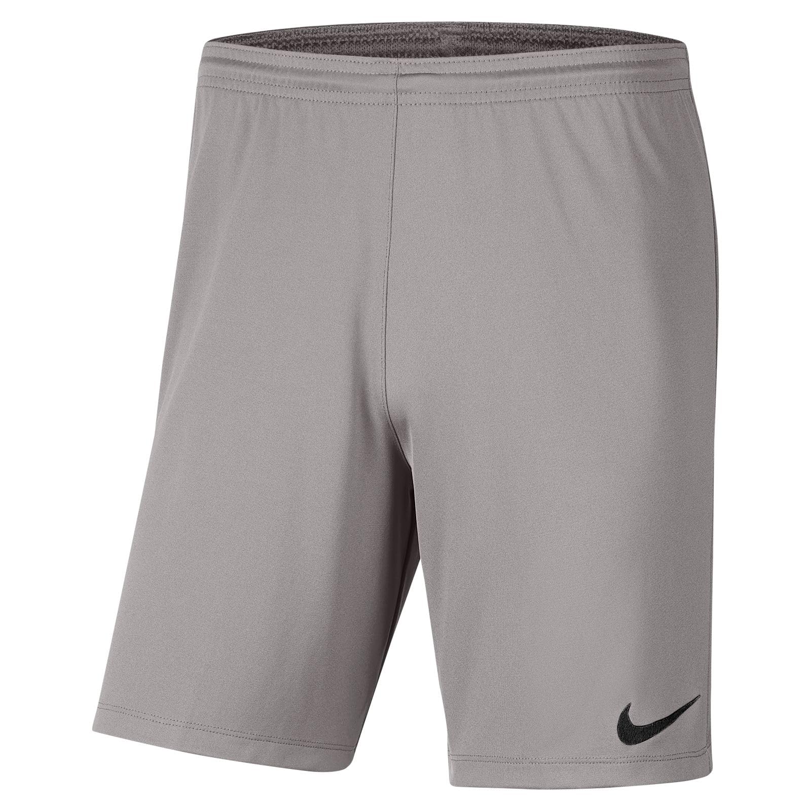 NIKE BV6865-017 Y NK Dry Park III Short NB K Shorts Unisex Pewter Grey/Black Size S