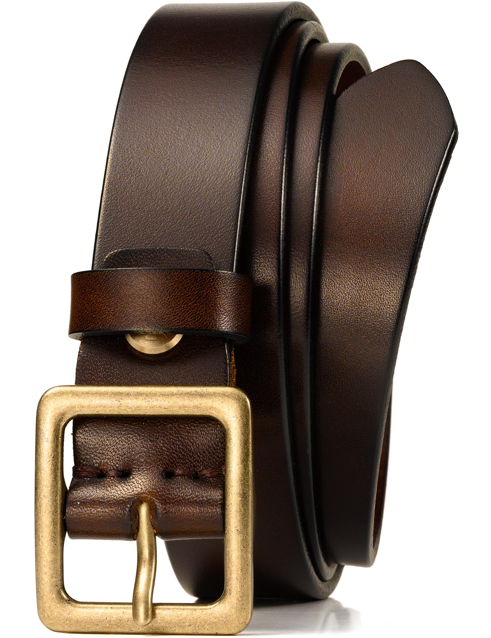 WOLFANT Full Grain Leather Belt for Women 1 1 Ladies Casual leather Jean Belt with Vintage Square buckle