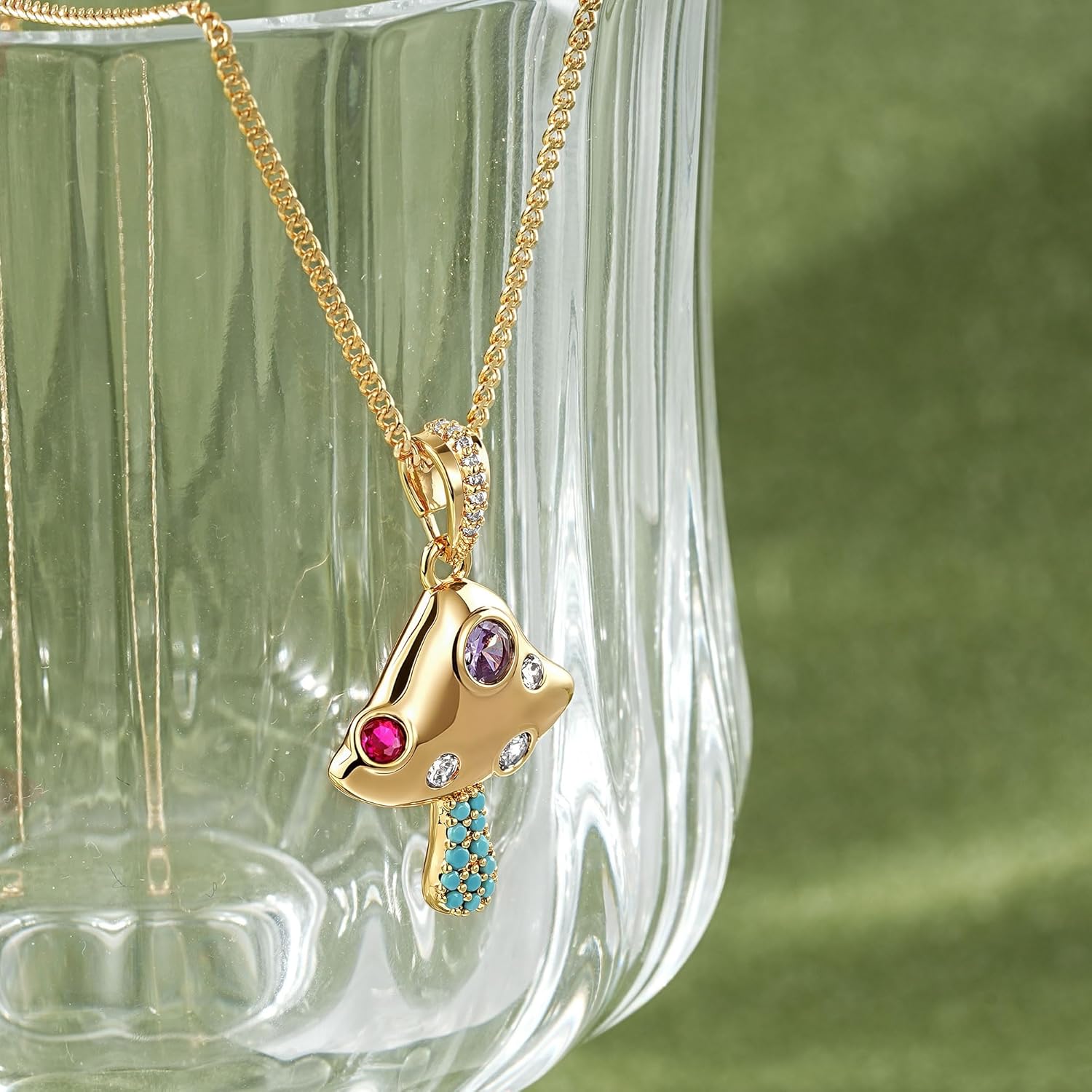 Fettero 14K Gold Plated Pendant Necklace for Women | Cute Cupid Pendants with Love Heart| Charm Woman Body| Crescent Star Coin Necklaces for Women Trendy Simple Cute Necklaces Gold Jewelry - Image 5