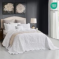 Vista 2 de HZ & HY Colcha de tamaño King extragrande, juego de ropa de cama acolchado, edredón ligero y delgado, reversible, lujoso, 5 piezas, 100% microfibra