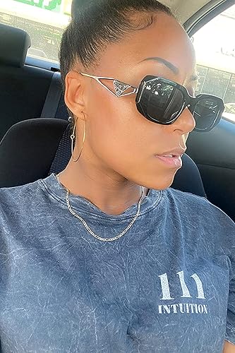 Miniatura 2 de FEISEDY Lentes de sol rectangulares retro para mujer, lentes de sol cuadrados pequeños de moda de los años 90, tonos vintage B2968